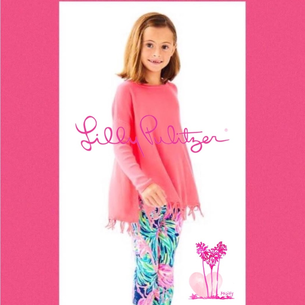 ☃️Lilly Pulitzer girls mini Ramona knit pink sweater size 6/7
